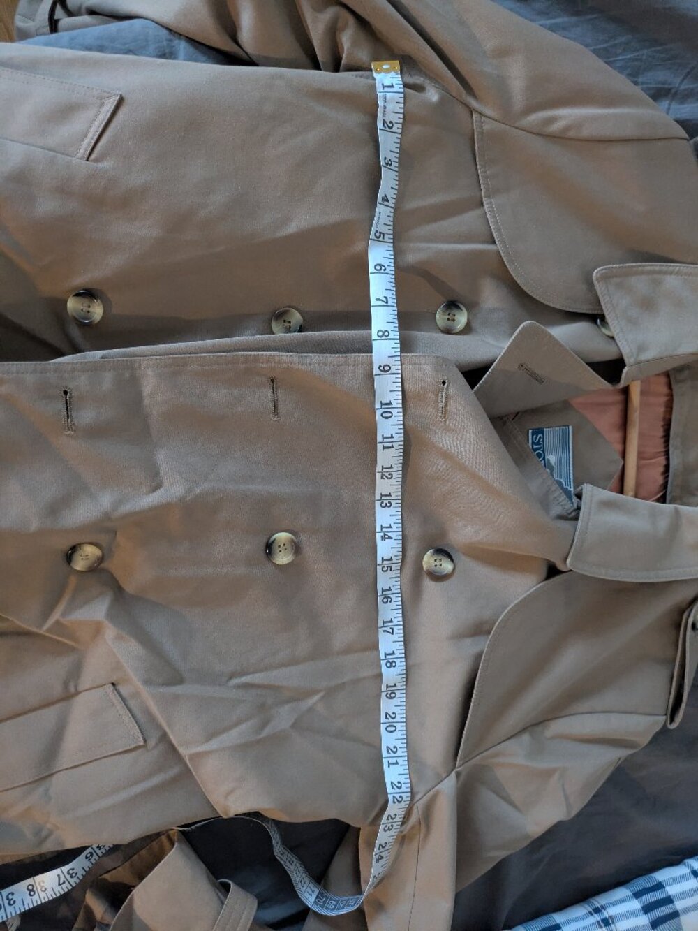 Stormport Khaki Trenchcoat 42R Men's Medium - Picture 3 of 7